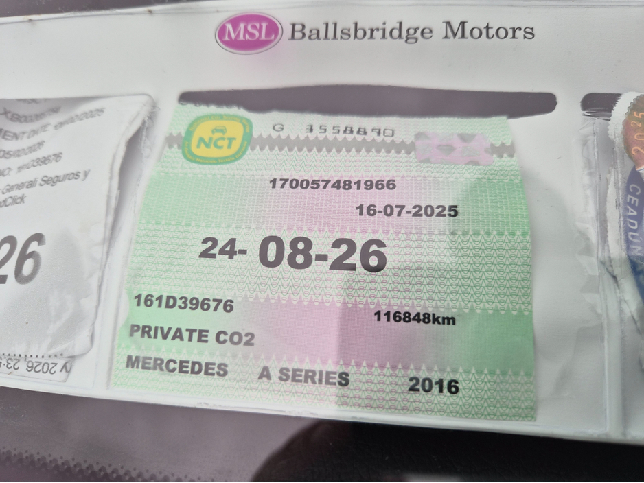 2016 Mercedes-Benz A Class STYLE 5DR 160