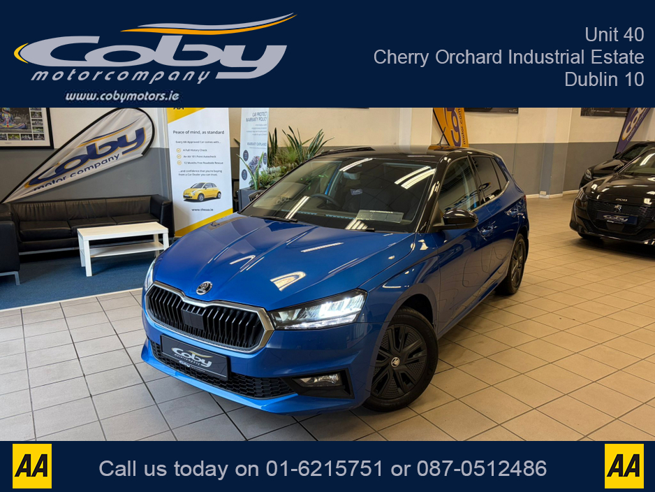 2022 Skoda Fabia Style 1.0 i 80HP 5DR Manual. NCT, Alloy Wheels, MFSW, USBC, Air Conditioning, Smart Link, Hands Free, Rear Parking Sensors and more. €16,950