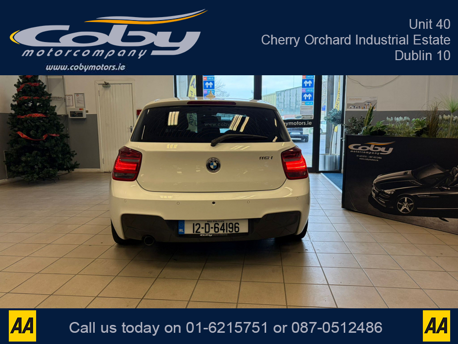 2012 BMW 1 Series 1.6 5DR AUTO M-Sport . NCT Cruise Control, Dual Climate Control, Alloy Wheels, Revers Camera, Bluetooth, Folding Rear Seats, CD Player & more. €9,950