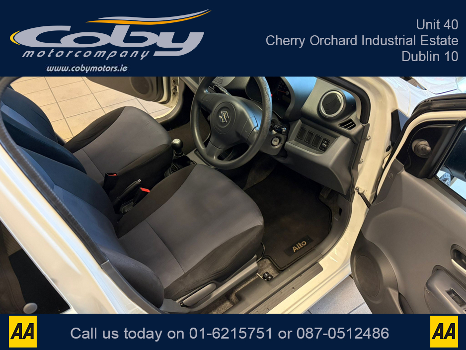 2014 Suzuki Alto 1.0 SZ 5DR Manual. Irish Owned Car With NCT, CD Player, 2 Keys, Air Conditioning, Irish Radio, Service History, Folding Rear Seats, Steel Cap Wheels, and more. €4,950