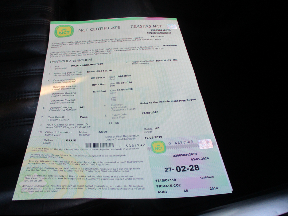 2018 Audi A6 2.0 TDI S LINE ULTRA 187BHP 4DR AUTO 190PS €22,950