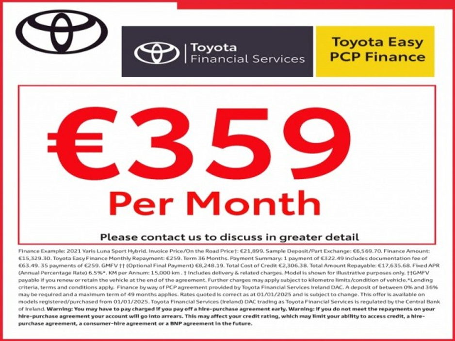 2025 Toyota Yaris Cross - Save EUR 3,000 - Luna - 1.5 Hybrid - Automatic - EUR 180 Tax // Remote Central Locking // Front Electric Windows // Rear Electric Windows // Electric Mirrors // Finger Tip Stereo Controls €30,850