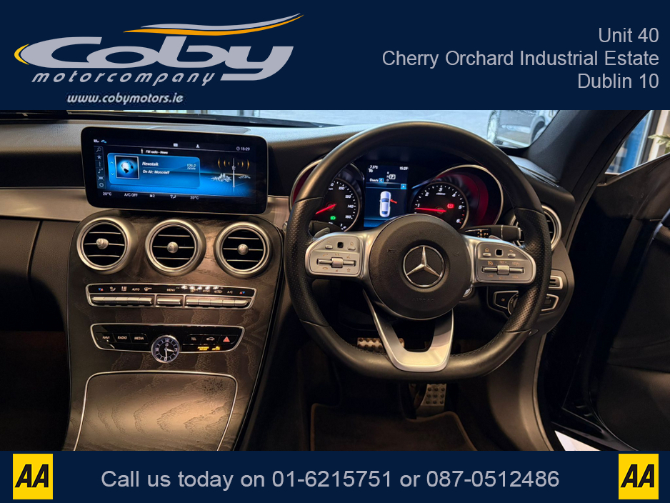 2021 Mercedes-Benz C Class C220D AMG LINE EDITION 2DR AUTO. NCT & Tax, 1/2 Leather, Sat Nav, Dual Climate Control, Heated Seats, Cruise Control, Revers Cam, Parking Sensors, Paddle Shift, BT & more. €35,950