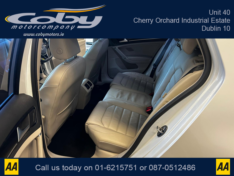 2013 Volkswagen Golf 1.4 5DR AUTO. NCT & Tax, Full Leather, Pan Roof, Cruise Control, Android Auto, MFSW, Reverse Cam, Alloy Wheels, Full Electrics, Parking Sensors, Paddle Shift, Dual Climate Control, Folding seats &more €11,950