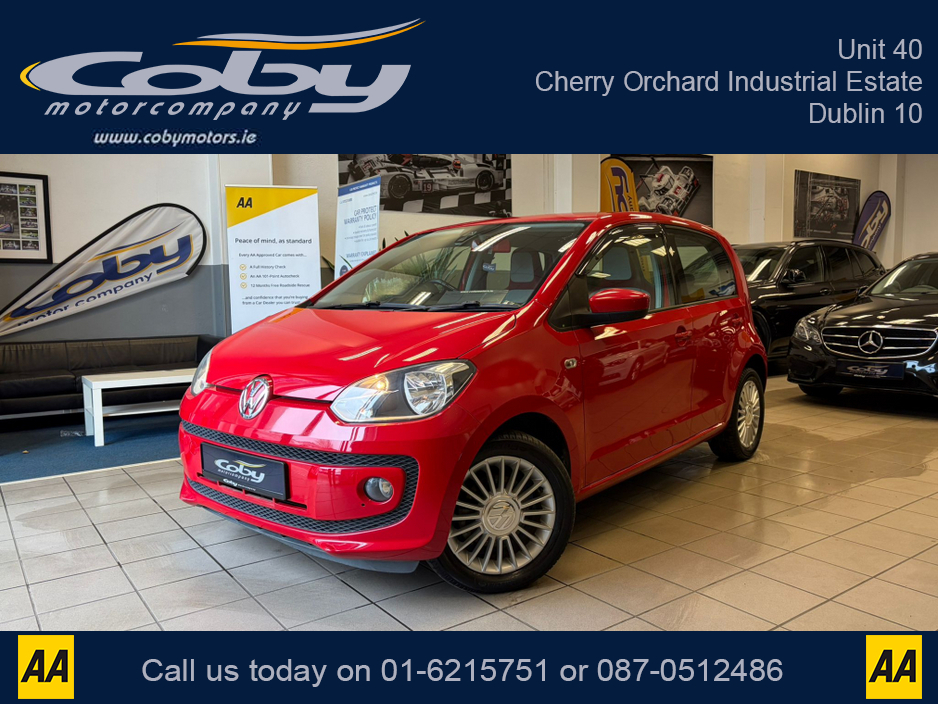 2014 Volkswagen up! 1.0 AUTO 5DR. New NCT done before collection, Half Leather, Heated Seats, Parking Sensors, AUX, Central Locking, Radio, CD Player, Air Conditioning,  Luggage Cover, Electric Front Windows and more. €7,950