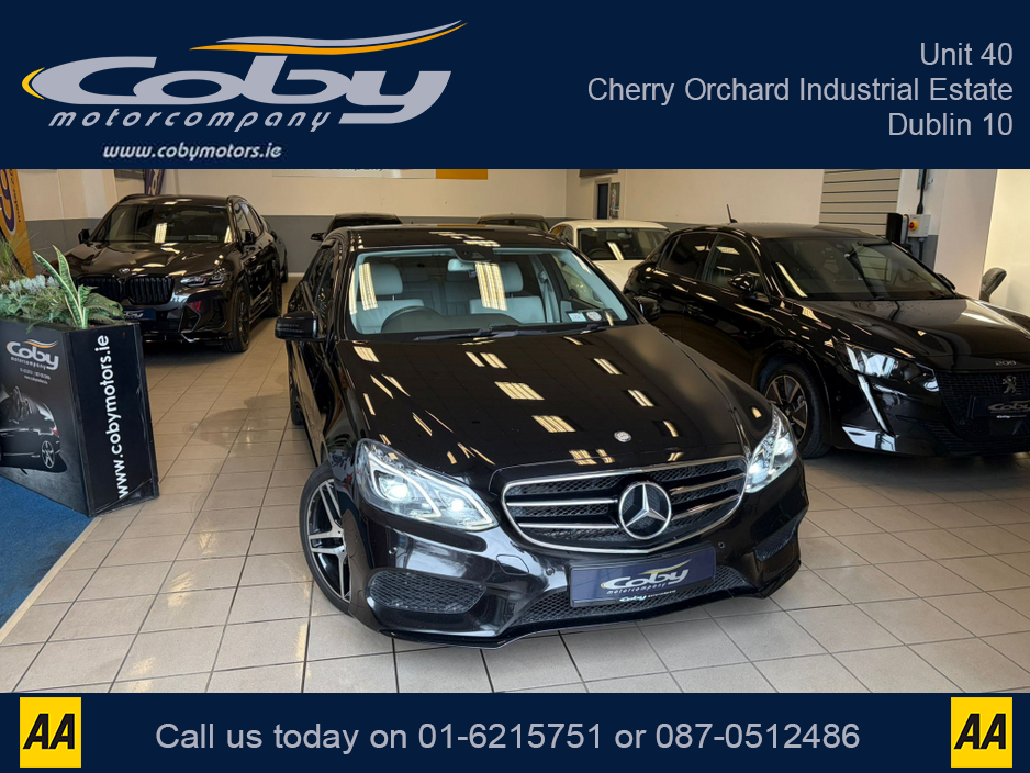 2015 Mercedes-Benz E Class 2.1 E220 Bluetec AMG Night ED 4DR Auto. NCT & Tax, Full Leather, Full Electrics, Sat Nav, Dual Climate Control, Heated Seats, Cruise Control, Revers Cam, Parking Sensors, Paddle Shift, BT & more €15,950