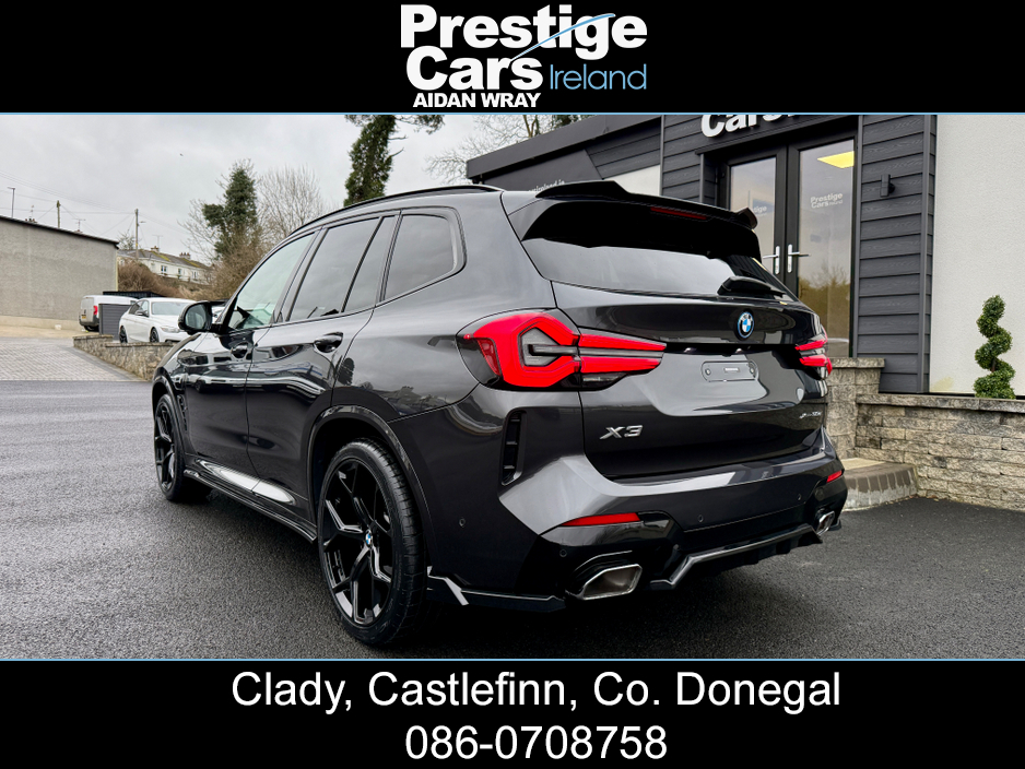 2022 BMW X3 X DRIVE 30E M SPORT AUTO PETROL/PLUG IN HYBRID,LCI NEW MODEL,*PAN ROOF*,SOPHISTO GREY,M PERFORMANCE BODY KIT,COMFORT PLUS PACK,HEATED LEATHER,CAMERAS,AMBIENT LIGHTING,VIRTUAL COCKPIT,XENONS,FBMWSH €46,150