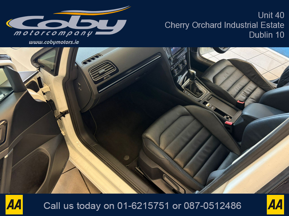 2013 Volkswagen Golf 1.4 5DR AUTO Highline. New NCT done before collection. Full Leather, Reverse Cam, Cruise Control, Heated Seats, Dual Climate, MFSW, Paddle Shift, Bluetooth and more. €11,450