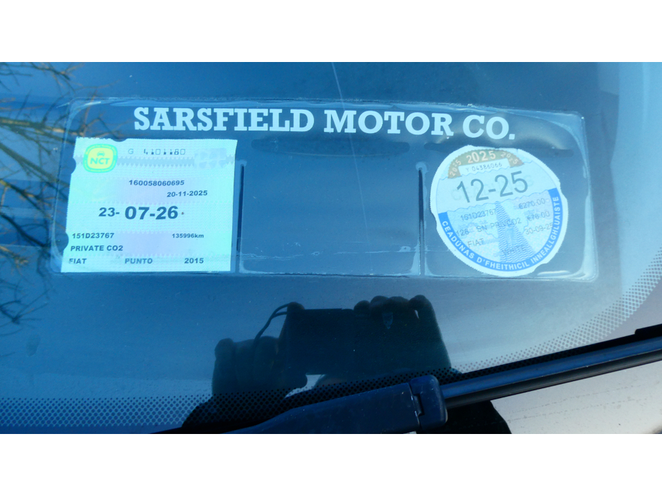 2015 Fiat Punto POP 1.2 4DR €4,950