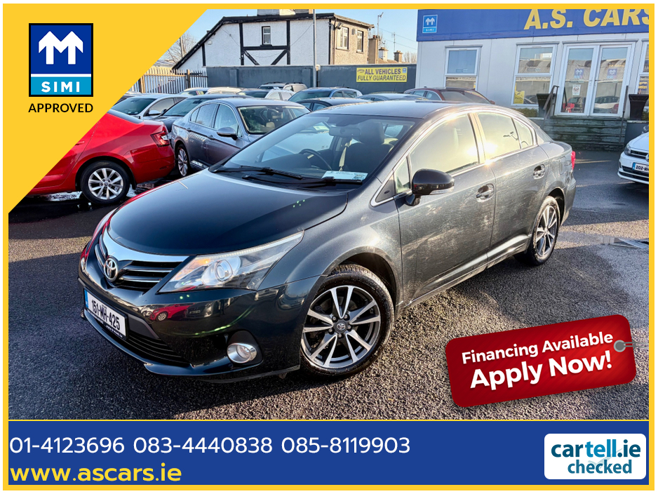2015 Toyota Avensis 2.0 D-4D LUNA ** IRISH CAR ** REVERSE CAMERA ** HALF LEATHER ** 2 KEYS ** SUPERB EXAMPLE ** €9,995