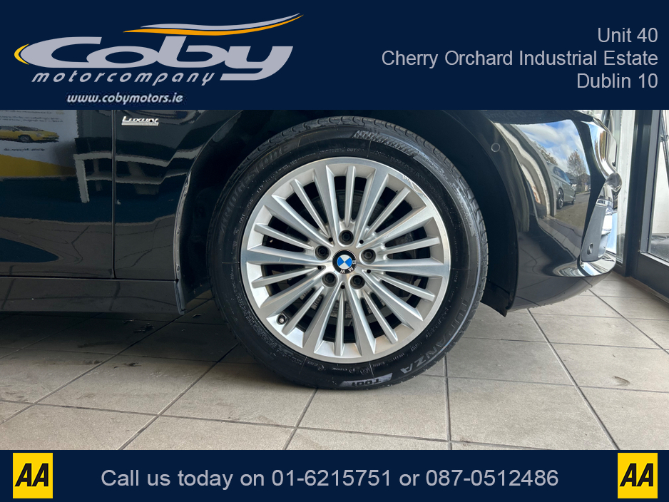 2015 BMW 2 Series Gran Tourer 1.5 Auto 7 Seater . New NCT, 2Keys, Alloy Wheels, Dual Climate Control, Full Electrics, Sat Nav, Parking Sensors, Reverse Camera, Cruise Control, Bluetooth, Full Leather, CD, Lane Departure  and more. €14,950