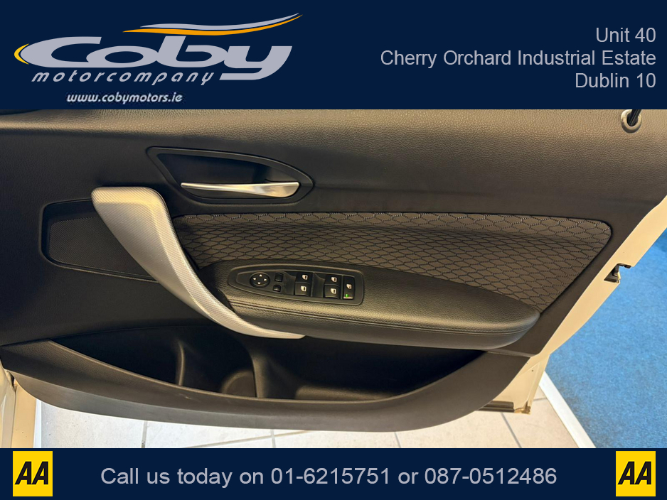 2012 BMW 1 Series 1.6 5DR AUTO M-Sport . NCT Cruise Control, Dual Climate Control, Alloy Wheels, Revers Camera, Bluetooth, Folding Rear Seats, CD Player & more. €9,950