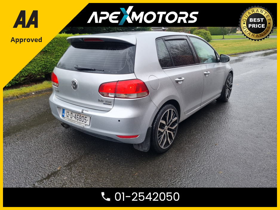 2012 Volkswagen Golf 2.0 TDI MATCH BLUEMOTION 140PS 5 5DR * RELIABLE & ECONOMICAL * BEAUTIFUL ALLOYS * IMMACULATE THROUGHOUT * NEW NCT DEC-26 * LOW TAX * STAMPED SERVICE HISTORY * AA APPROVED * 101 SAFETY CHECKLIST €3,949
