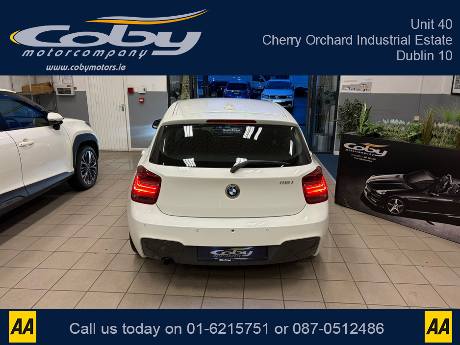2014 BMW 1 Series 1.6 5DR AUTO M-Sport . NCT, Cruise Control, Dual Climate Control, Alloy Wheels, Revers Camera, Bluetooth, Folding Rear Seats, CD Player & more. €12,950