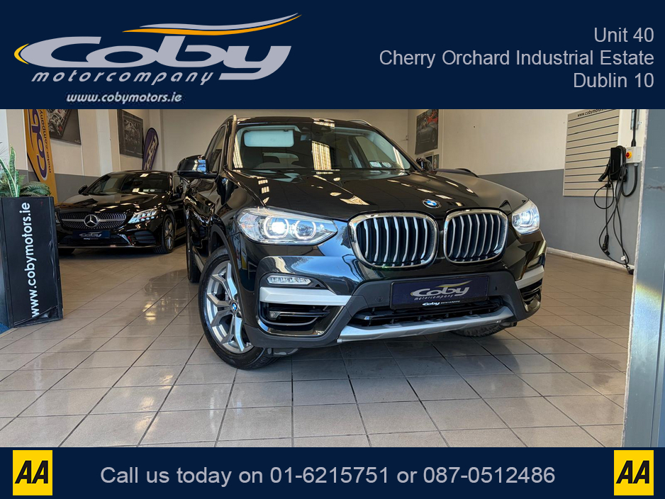 2018 BMW X3 2.0 XLINE 5DR AUTO, NCT 2028 Full Leather, Reverse Cam, Sat Nav, Heated Seats, Parking Sensors, Cruise Control, MFSW, Dual Climate Control, Bluetooth, Alloy Wheels, Full Electrics, and more. €30,950