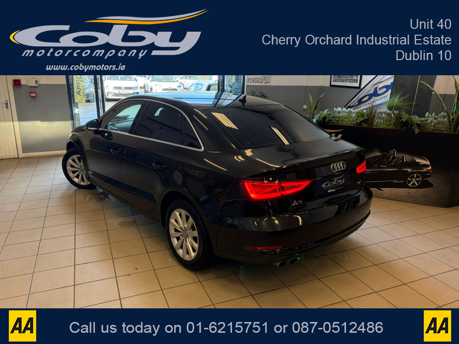 2014 Audi A3 Saloon 1.4 Auto 4dr Saloon. Stunning Car with, 2 Keys, New NCT. Alloy Wheels, Digital Dash, Dual Climate, Cruise, MFSW, Reverse Camera, Sat Nav, Bluetooth, Paddle Shift & more. €12,950