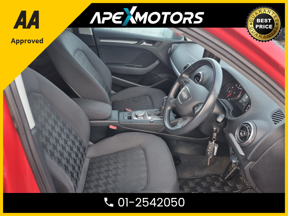 2014 Audi A3 Saloon FINANCE ARRANGED * AUTOMATIC (DSG) * 4-DR SALOON * NEW NCT DEC-26 * LOW LOW KMs * AA APPROVED * 101 SAFETY CHECKLIST * 12-MONTH ROADSIDE ASSIST * IMMACULATE * ADAPTIVE CRUISE * LOW TAX * SERVICE HISTO €12,949