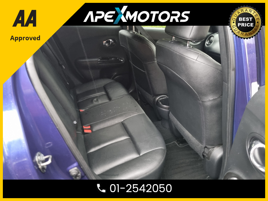 2016 Nissan Juke FINANCE ARRANGED * 1.2 DIG-T TEKNA 117BHP 5DR * TOP-SPEC 5DR SUV * LEATHER INTERIOR * AA APPROVED * 101 SAFETY CHECKLIST * IMMACULATE * HEATED SEATS * COLOUR REVERSE CAMERA * LOW LOW MILES *01-2542050 €9,949