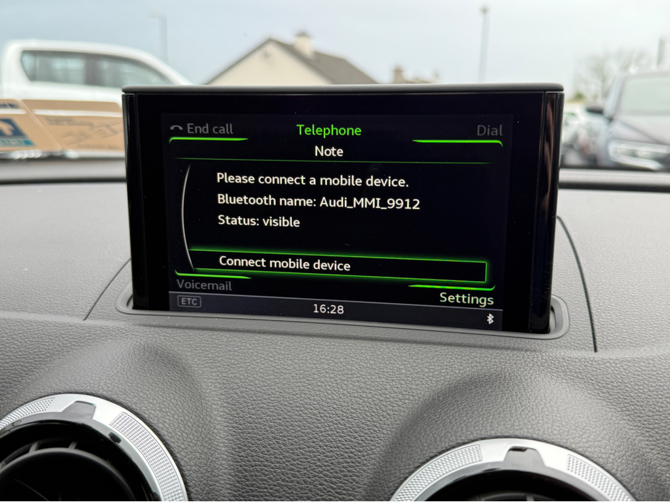 2016 Audi A3 HATCHBACK 1.4 AUTOMATIC * REAR VIEW CAMERA, PARKING SENSORS FRONT AND REAR, AUDI MULTIMEDIA, POWERED FOLDING HEATED MIRRORS, PADDLE SHIFT, ISOFIX CHILD SEAT ANCHOR POINTS, 16" ALLOYS * €15,950