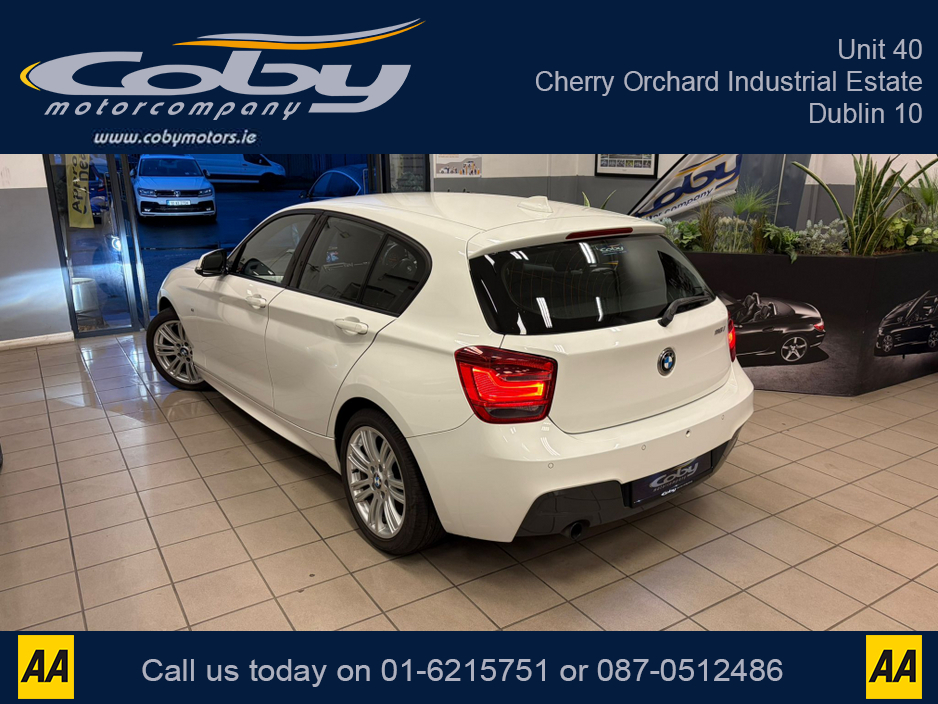 2014 BMW 1 Series 1.6 5DR AUTO M-Sport . NCT, Cruise Control, Dual Climate Control, Alloy Wheels, Revers Camera, Bluetooth, Folding Rear Seats, CD Player & more. €12,950