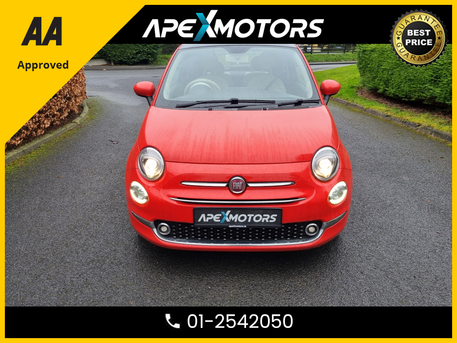 2017 Fiat 500 FINANCE ARRANGED * TOP-SPEC LOUNGE MODEL * PAN SUNROOF * NEW NCT FEB-28 * IMMACULATE * STAMPED SERVICE HISTORY * AA APPROVED * 101 SAFETY CHECKLIST * LOW LOW MILES * 2-KEYS * LOW TAX * 12-MONTH ROADSI €11,949