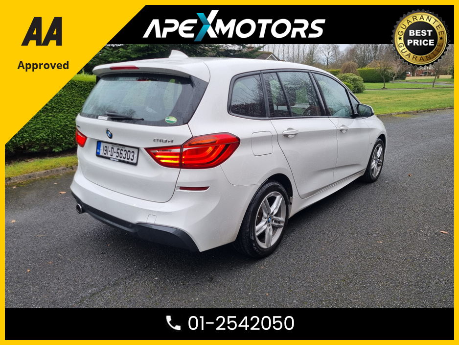 2019 BMW 2 Series Gran Tourer FINANCE ARRANGED * TOP SPEC M-SPORT * NEW NCT JAN-28 * 2.0 DIESEL AUTO * IMMACULATE (AS NEW)  * STAMPED SERVICE HISTORY * AA APPROVED * 101 SAFETY CHECKLIST * HEATED SEATS * COLOUR REVERSE CAMERA €23,749