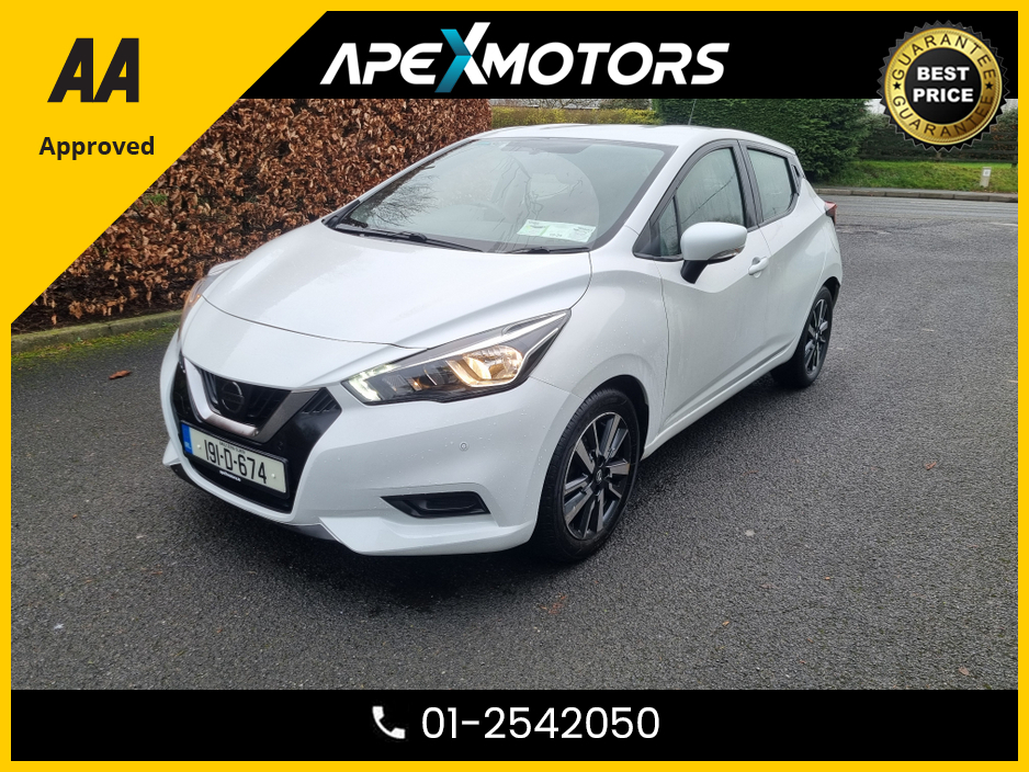 2019 Nissan Micra FINANCE ARRANGED * NEW MODEL 1.0 SV MY19 5DR * NEW NCT JAN-27 * LOW LOW KMs ONLY 45000KMs * IMMACULATE * LOW TAX * STAMPED SERVICE HISTORY * AA APPROVED * 101 SAFETY CHECKLIST * 01-2542050 €11,949