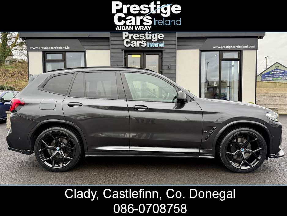 2022 BMW X3 X DRIVE 30E M SPORT AUTO PETROL/PLUG IN HYBRID,LCI NEW MODEL,*PAN ROOF*,SOPHISTO GREY,M PERFORMANCE BODY KIT,COMFORT PLUS PACK,HEATED LEATHER,CAMERAS,AMBIENT LIGHTING,VIRTUAL COCKPIT,XENONS,FBMWSH €46,150