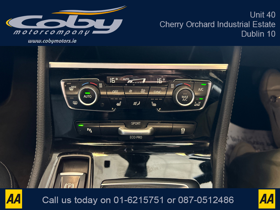 2015 BMW 2 Series Gran Tourer 1.5 Auto 7 Seater . New NCT, 2Keys, Alloy Wheels, Dual Climate Control, Full Electrics, Sat Nav, Parking Sensors, Reverse Camera, Cruise Control, Bluetooth, Full Leather, CD, Lane Departure  and more. €14,950