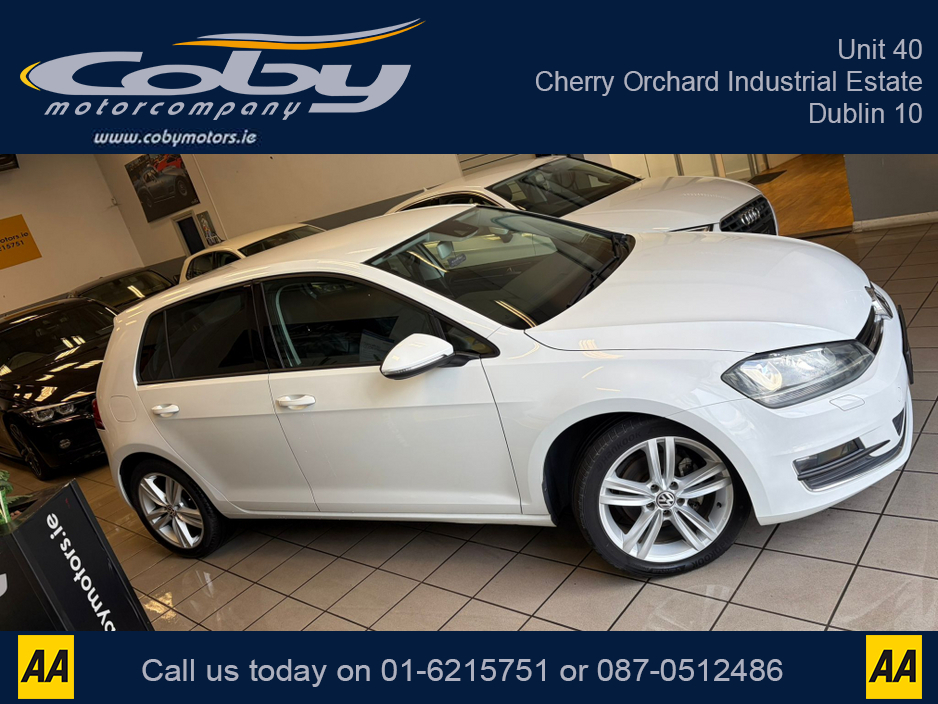 2013 Volkswagen Golf 1.4 5DR AUTO Highline. New NCT done before collection. Full Leather, Reverse Cam, Cruise Control, Heated Seats, Dual Climate, MFSW, Paddle Shift, Bluetooth and more. €11,450