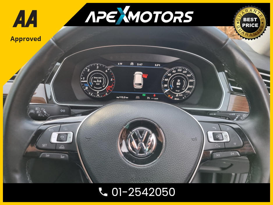 2019 Volkswagen Passat FINANCE ARRANGED * 2.0 ESTATE AUTO HIGHLINE * AUTOMATIC * TOP-SPEC ( EVERY EXTRA) * BLACK LEATHER INTERIOR * AA APPROVED  * 101 SAFETY CHECKLIST * 12-MONTH ROADSIDE ASSIST  * IMMACULATE *  01-2542050 €23,249