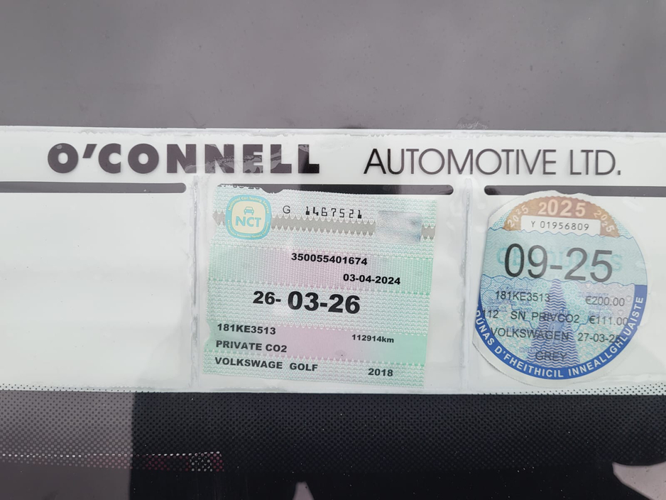 2018 Volkswagen Golf  €14,999