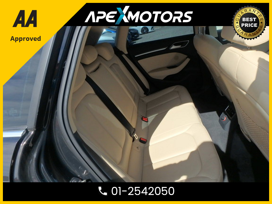 2016 Audi A3 FINANCE ARRANGED * 1.4 PETROL AUTO * NEW NCT DEC-27 * IMMACULATE * CREAM LEATHER INTERIOR * HEATER SEATS  * ELECTRIC SEATS * STAMPED SERVICE HISTORY * AA APPROVED * 101 SAFETY CHECKLIST * AUTOMATIC €14,949