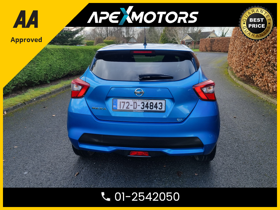 2017 Nissan Micra FINANCE ARRANGED * NEW MODEL  * 0.9 TOP-SPEC N-CONNECTA * NEW NCT NOV-27 * IMMACULATE * 8-STAMPS SERVICE HISTORY * AA APPROVED * 101 SAFETY CHECKLIST * CRUISE CONTROL * 2-KEYS * LOW TAX * 01-2542050 €9,449