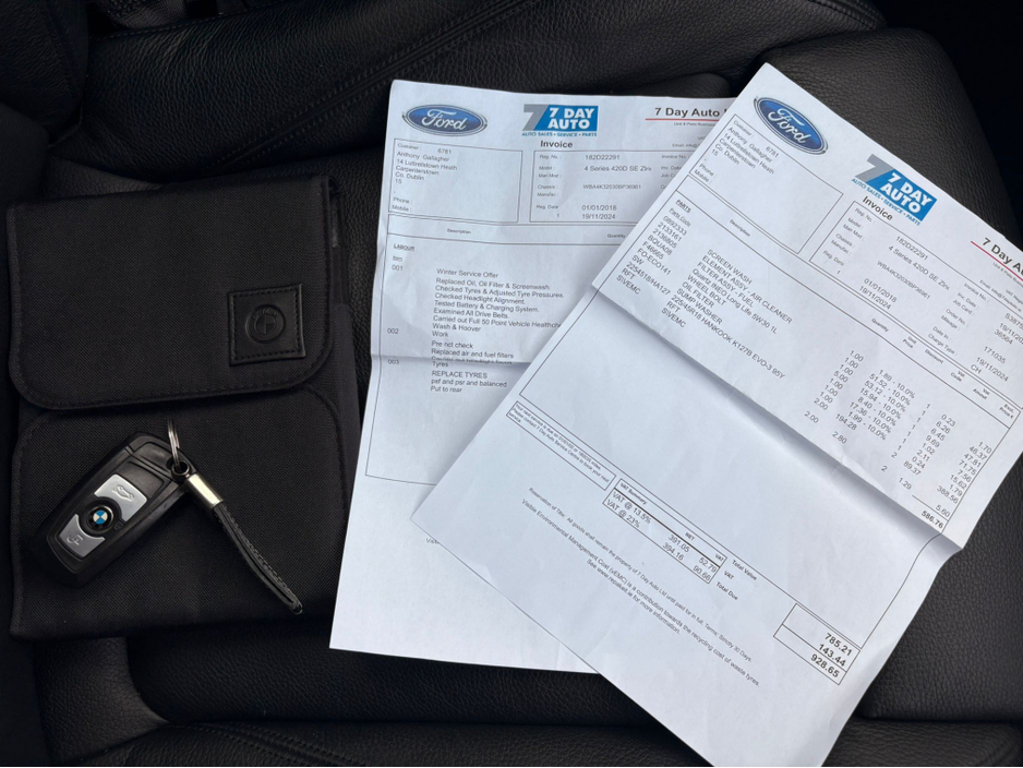 2018 BMW 4 Series 420D AUTO GRAN COUPE TWO OWNER IRISH CAR €17,950