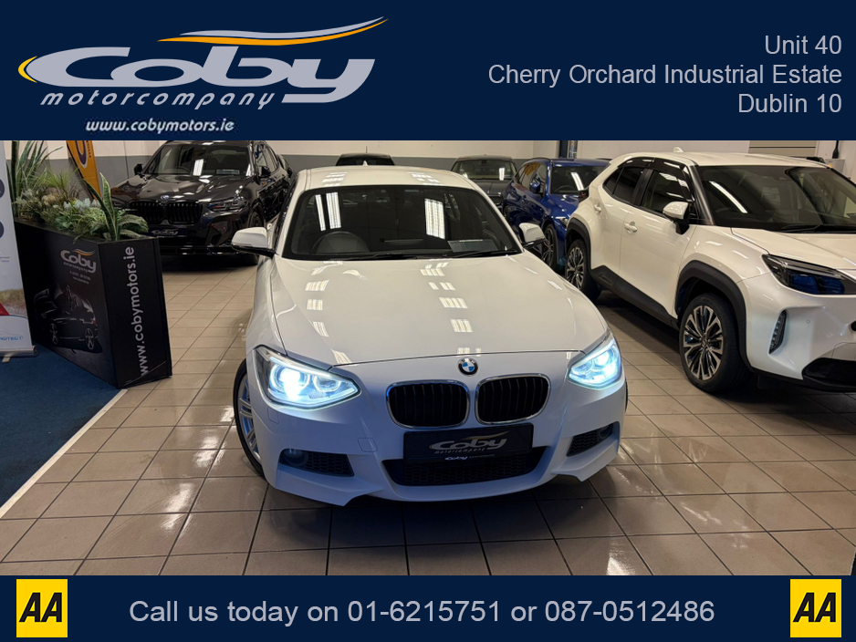 2014 BMW 1 Series 1.6 5DR AUTO M-Sport . NCT, Cruise Control, Dual Climate Control, Alloy Wheels, Revers Camera, Bluetooth, Folding Rear Seats, CD Player & more. €12,950