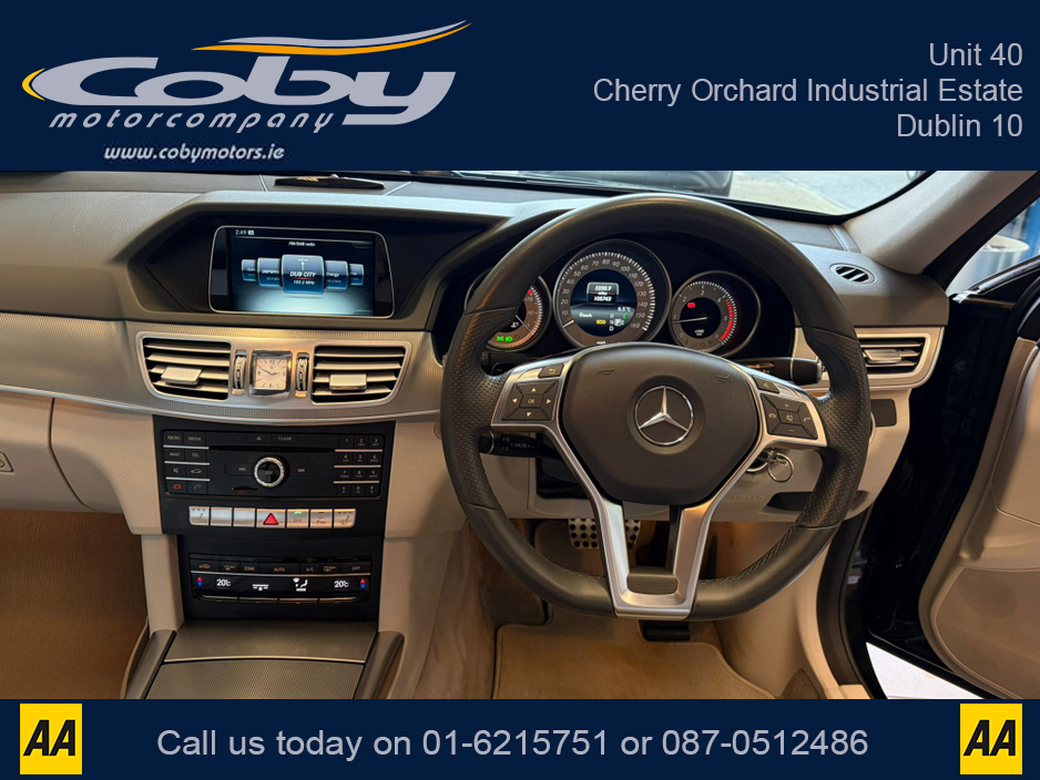 2015 Mercedes-Benz E Class 2.1 E220 Bluetec AMG Night ED 4DR Auto. NCT & Tax, Full Leather, Full Electrics, Sat Nav, Dual Climate Control, Heated Seats, Cruise Control, Revers Cam, Parking Sensors, Paddle Shift, BT & more €15,950