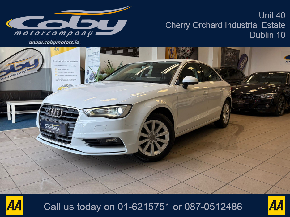 2015 Audi A3 1.4 Petrol Auto Saloon 4DR. New NCT done before collection, Reverse Camera, Dual Climate Control, MFSW, Cruise Control, Sat Nav, Handsfree, Parking Sensors, Paddle Shift and more. €13,750