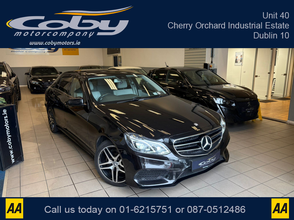 2015 Mercedes-Benz E Class 2.1 E220 Bluetec AMG Night ED 4DR Auto. NCT & Tax, Full Leather, Full Electrics, Sat Nav, Dual Climate Control, Heated Seats, Cruise Control, Revers Cam, Parking Sensors, Paddle Shift, BT & more €15,950