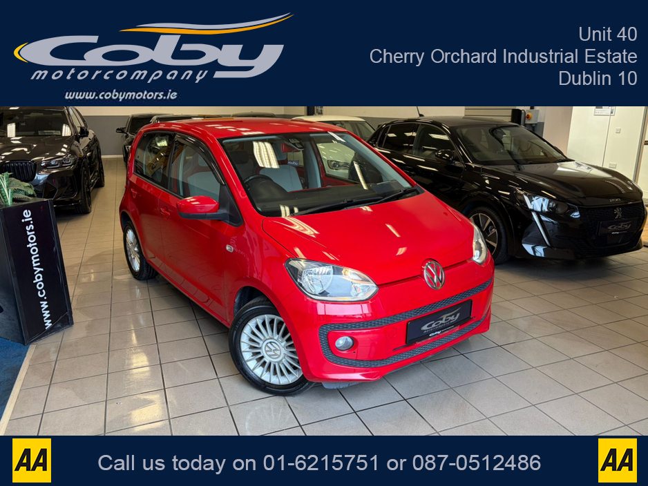 2014 Volkswagen up! 1.0 AUTO 5DR. New NCT done before collection, Half Leather, Heated Seats, Parking Sensors, AUX, Central Locking, Radio, CD Player, Air Conditioning,  Luggage Cover, Electric Front Windows and more. €7,950