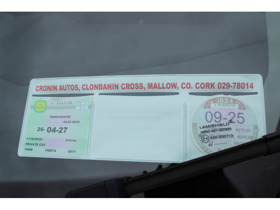 2017 Ford Fiesta ZETEC 1.25 60PS M5 5DR €11,495