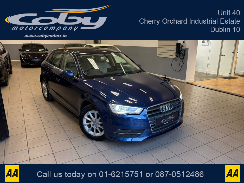 2014 Audi A3 1.4 Auto TFSI Hatchback. New NCT done before collection, Full Leather, Heated Seats, Panoramic Roof, Dual Climate Control, Reverse Camera, Parking Sensors, Full Electrics, Handsfree, and more. €12,950