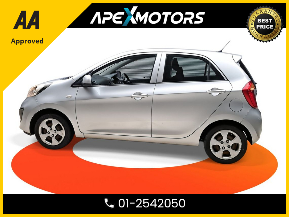 2013 Kia Picanto 1.0  * NEW MODEL  * 5DR HATCH * NCT SEP-26 * LOW TAX JAN-26 * IMMACULATE * 5-STAMPS SERVICE HISTORY * AA APPROVED * 101 SAFETY CHECKLIST * 2-KEYS * 12-MONTH ROADSIDE ASSIST * ONE VERY CAREFUL OWNER €5,949