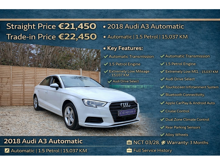 2018 Audi A3 Saloon for sale in , Ireland