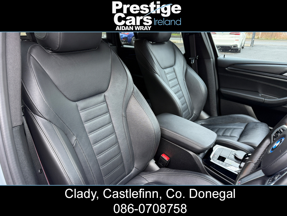 2021 BMW X3 X DRIVE 30E M SPORT AUTO PETROL/PLUG IN HYBRID,LCI NEW MODEL,BROOKLYN GREY,M PERFORMANCE BODY KIT,PLUS/TECH PACK,HEATED LEATHER,CAMERAS,AMBIENT LIGHTING,VIRTUAL COCKPIT,XENON LIGHTS,FBMWSH,HIGH SPEC €40,000