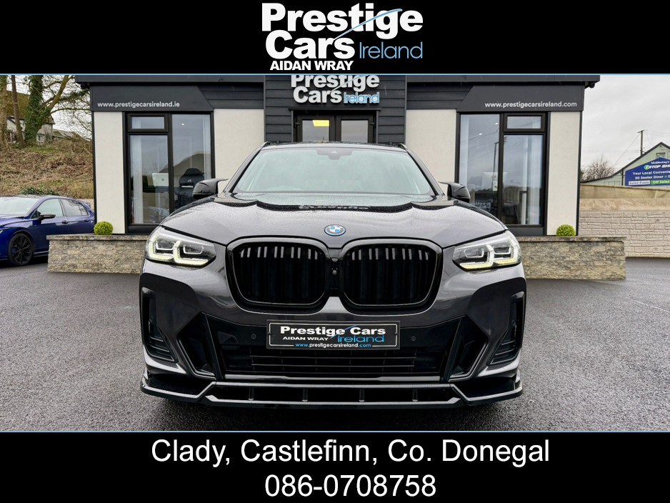 2022 BMW X3 X DRIVE 30E M SPORT AUTO PETROL/PLUG IN HYBRID,LCI NEW MODEL,*PAN ROOF*,SOPHISTO GREY,M PERFORMANCE BODY KIT,COMFORT PLUS PACK,HEATED LEATHER,CAMERAS,AMBIENT LIGHTING,VIRTUAL COCKPIT,XENONS,FBMWSH €46,150