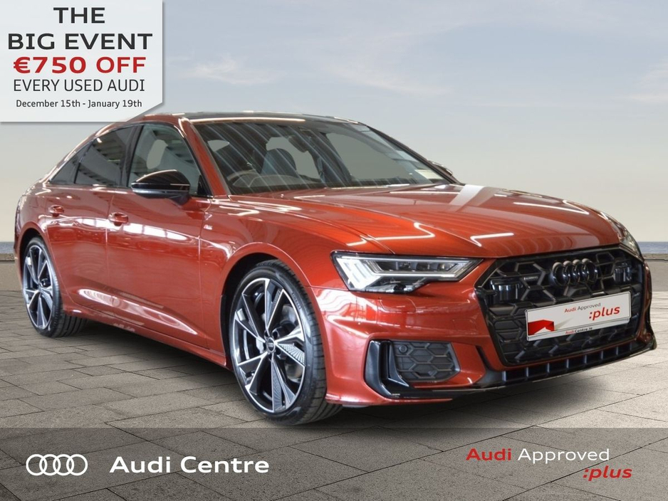 2025 Audi A6 40 TDI QUATTRO S-LINE Price new was € 93,189 GRENADINE RED Sunroof €84,999