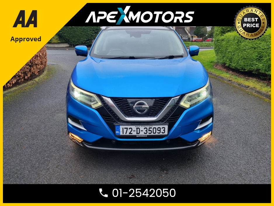 2017 Nissan Qashqai FINANCE ARRANGED * DCI TEKNA * 4X4 130PS * FULL SPEC  * PANORAMIC SUNROOF * NEW NCT JAN-28 * IMMACULATE * 6-STAMPS SERVICE HISTORY * AA APPROVED * 101 SAFETY CHECKLIST * HEATED SEATS * COLOUR REVERSE €15,749