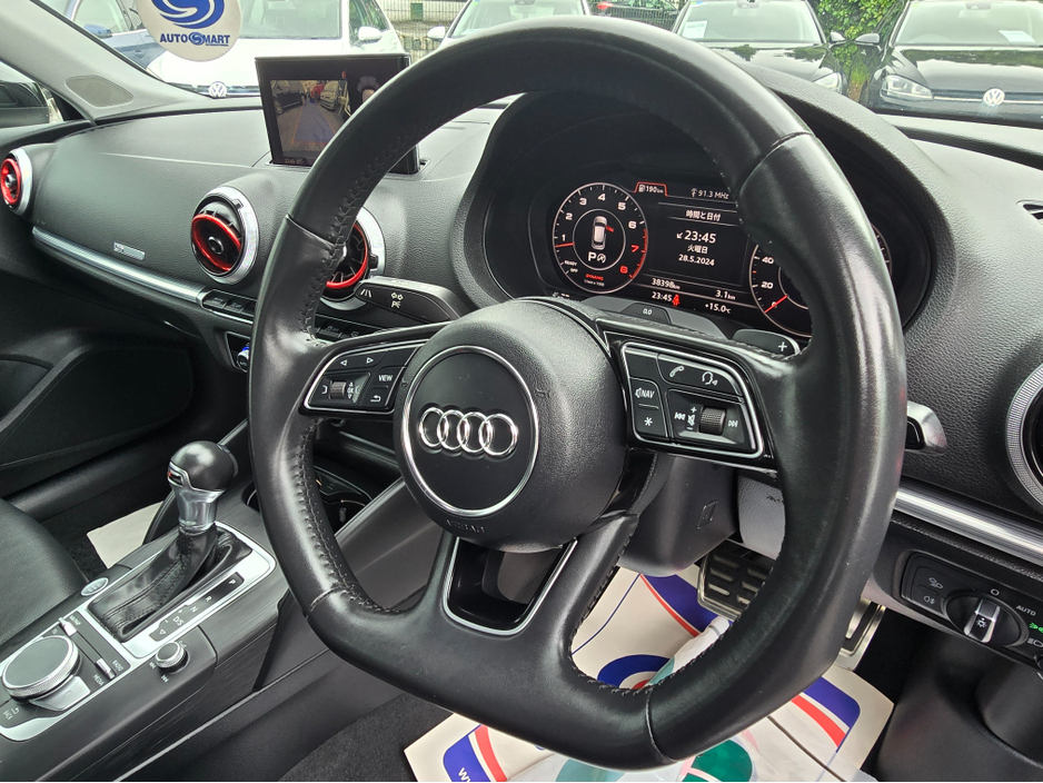 2018 Audi A3 ONLY 38,398KM ! 1.4 TFSI FULL LEATHER PACK VIRTUAL COCKPIT DASH  - REVERSING CAMERA / PARKING SENSORS - DRIVE MODE - SIMI DEALER - LOW ROAD TAX BAND SIMI MAIN DEALER - €21,950