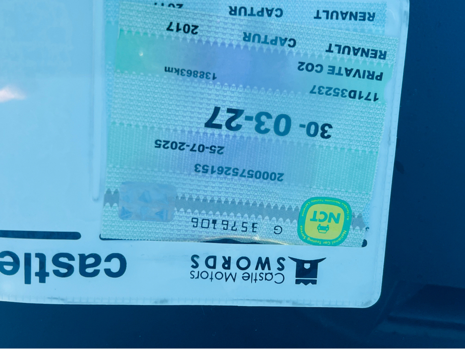 2017 Renault Captur SIGNATURE 1.5 DCI 90 20 4DR €11,950